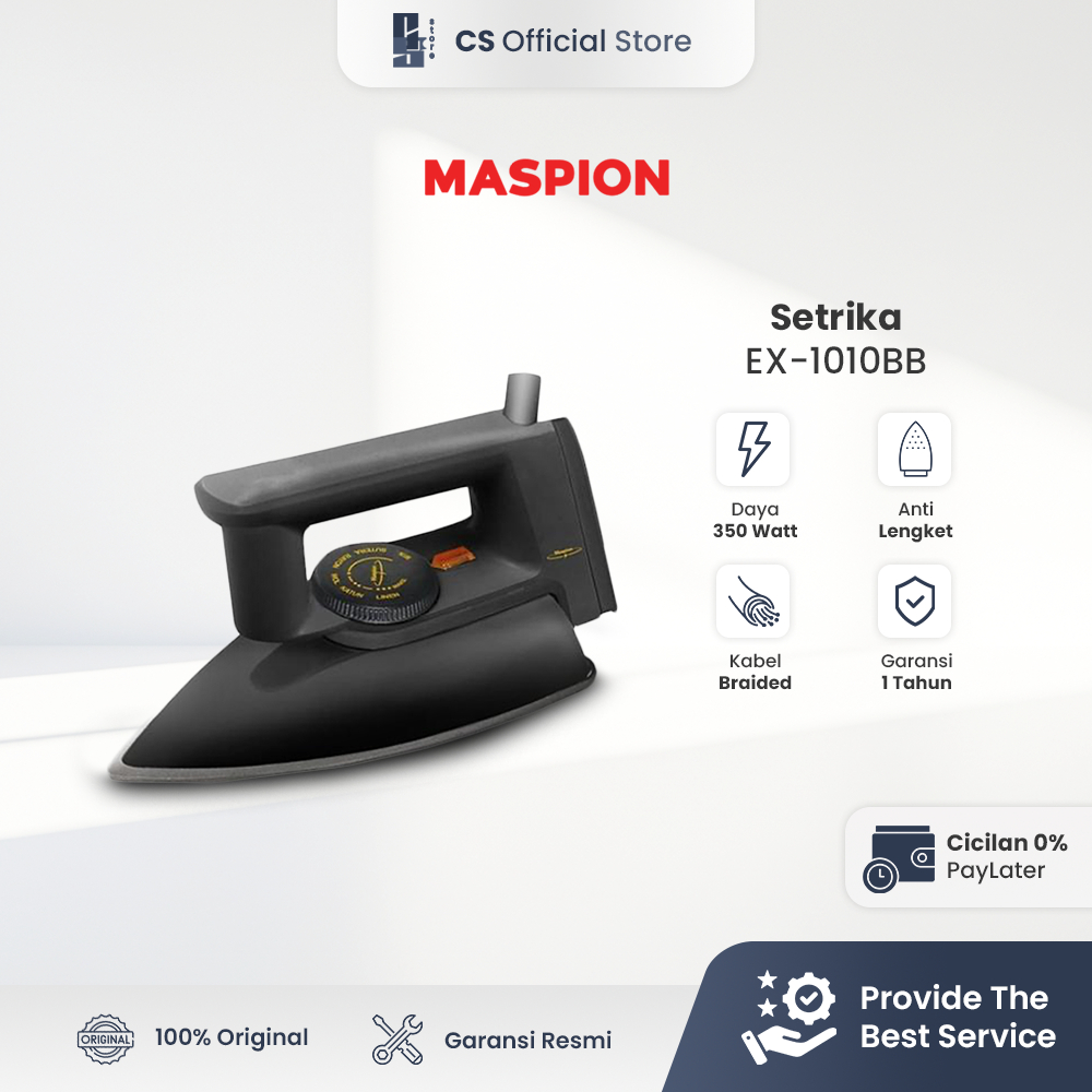 Jual MASPION EX 1010 BB Automatic Iron Setrika Non Stick Coating Sole ...
