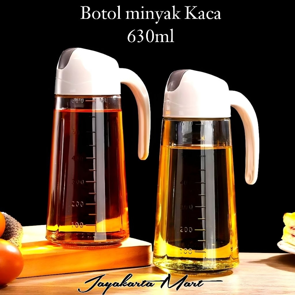 Jual Botol Minyak 630ml Bahan Kaca / Wadah Botol Anti Panas Serbaguna ...