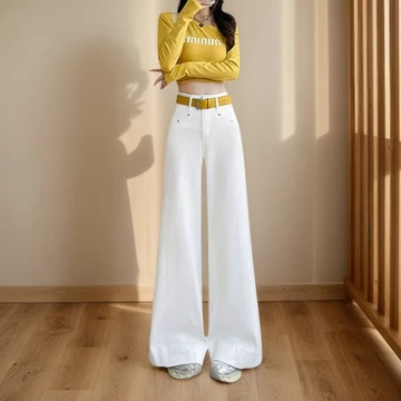 Celana Jeans Panjang Wanita Celana Highwaist Celana Kulot Straight Celana Jumbo