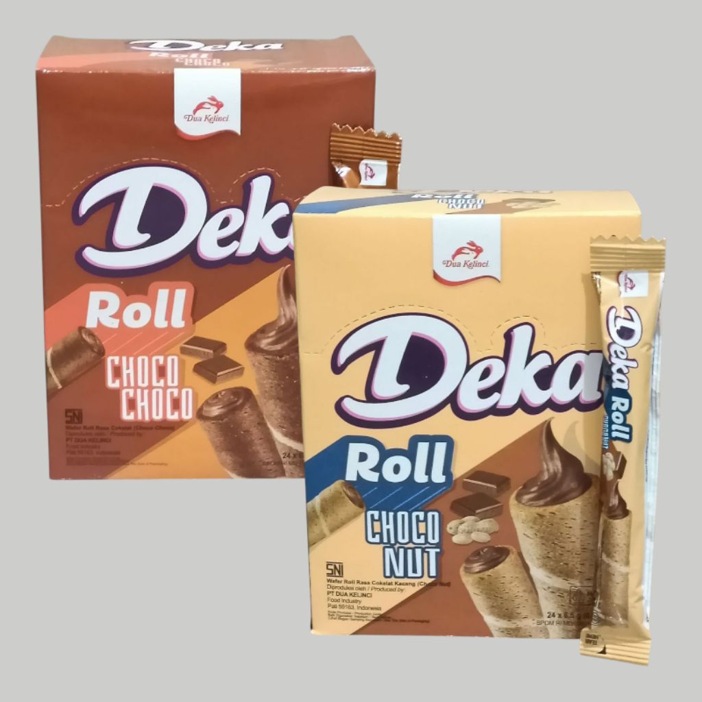 Jual Dua Kelinci DEKA WAFER ROLL Choconut & Chocolate [1 box/24 pcs ...