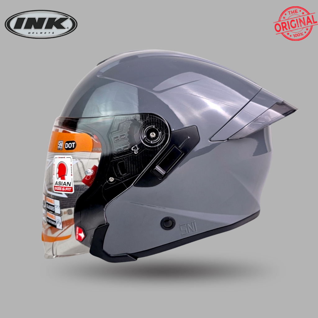 Jual INK TERRA 2 Helm Half Face Solid Double Visor Original SNI Warna ...