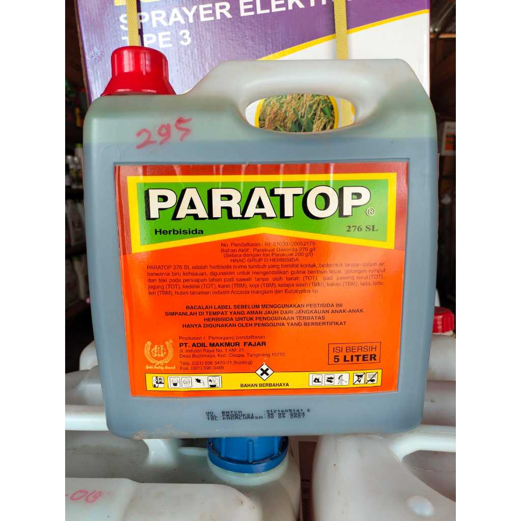 Jual HERBISIDA PARATOP 276 SL 5 LITER/RACUN KONTAK PARAKUAT GULMA LEBAR ...