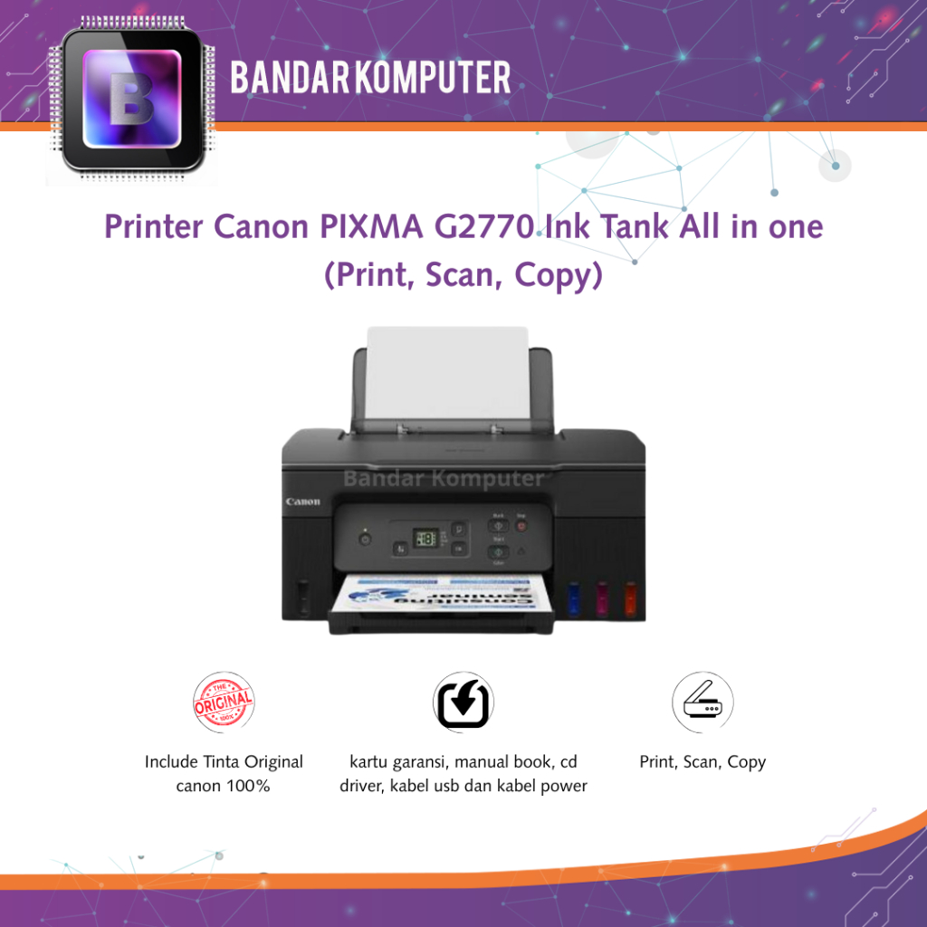 Jual Printer Canon PIXMA G2770 Ink Tank All in one (Print, Scan, Copy ...