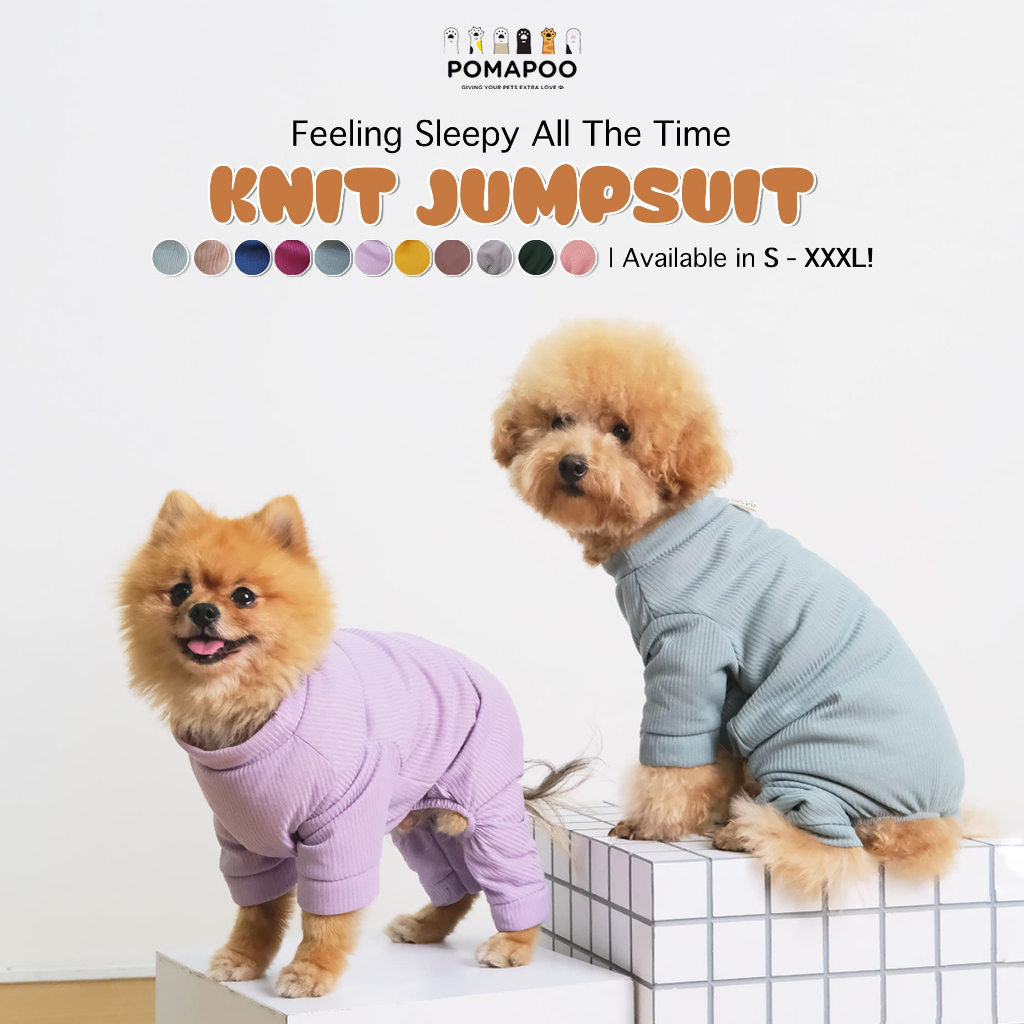 Jual POMAPOO - Baju Kucing dan Baju Anjing Knit Jumpsuit | Shopee Indonesia