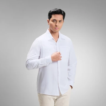 CUTOFF Parker Double Pocket Workshirt Kemeja Kerja Oxford Polos Pria Panjang