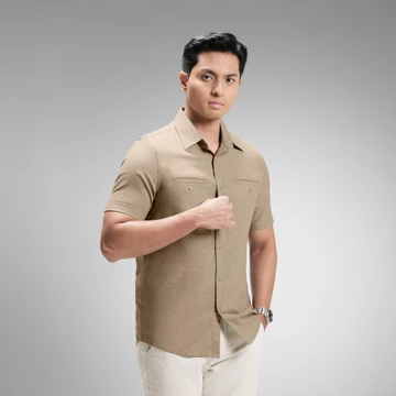 CUTOFF Parker Double Pocket Workshirt Kemeja Kerja Oxford Polos Pria Pendek