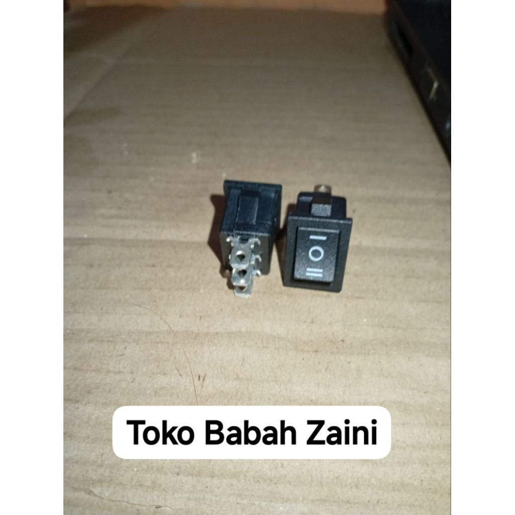 Jual SWITCH ROCKER SAKLAR ON OFF ON 3 PIN KOTAK 6A 250V 10A 125V-21MM x ...