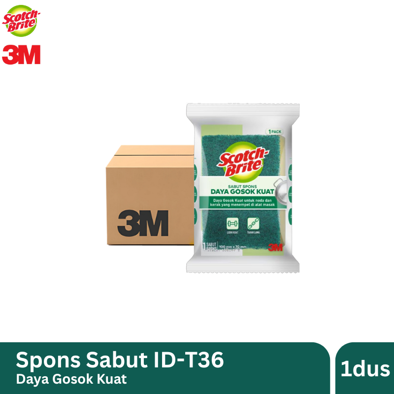 Jual Ktmstore - 1 Dus 3M Scotch Brite Sabut Spons Cuci Piring Basic ID ...