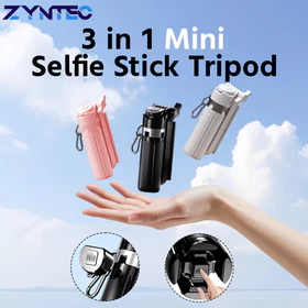 Zyntec 42CM Mini Tripod 3in1 Bluetooth Remot Control Selfie Stick Hp Extendable Grip Stainless