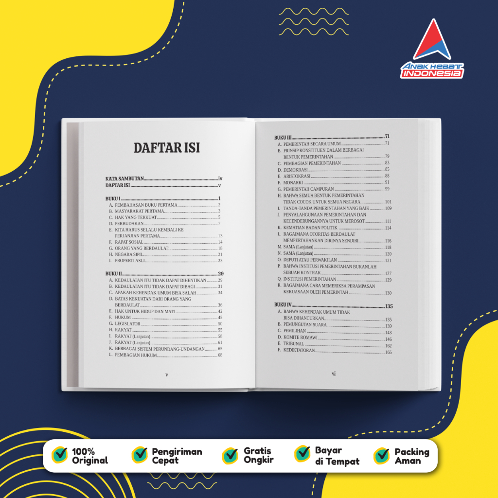 Jual Buku The Social Contract = Kontrak Sosial - Jean Jacques Rousseau ...