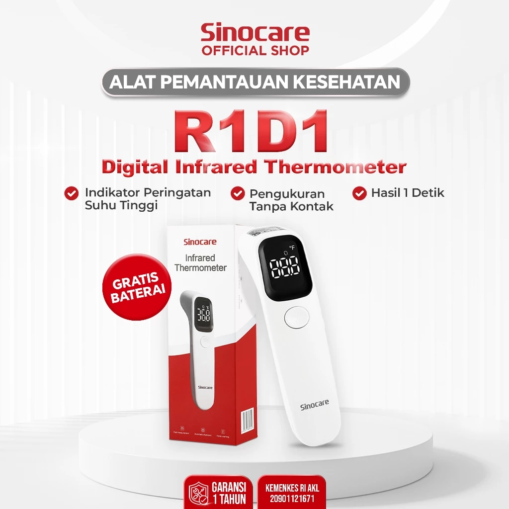Sinocare Termometer Digital Bayi Thermometer Infrared