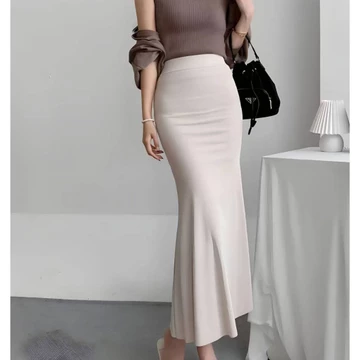 Rok Mermaid Skirt Maxi Midi Rok Panjang Duyung Scuba Premium Halus Lembut Jatuh Tanpa Jahitan