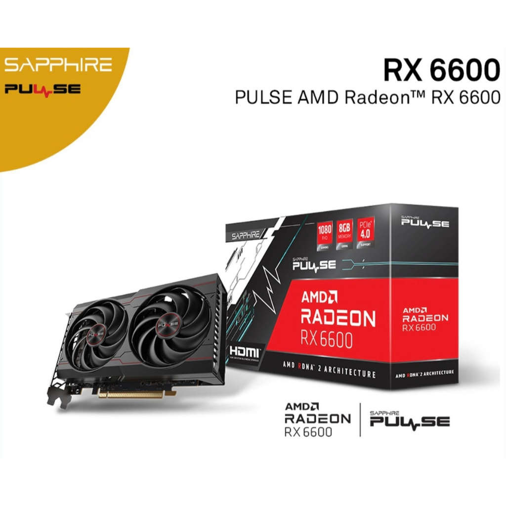 Jual RX 6600 AMD RADEON SAPPHIRE PULSE SECOND | Shopee Indonesia