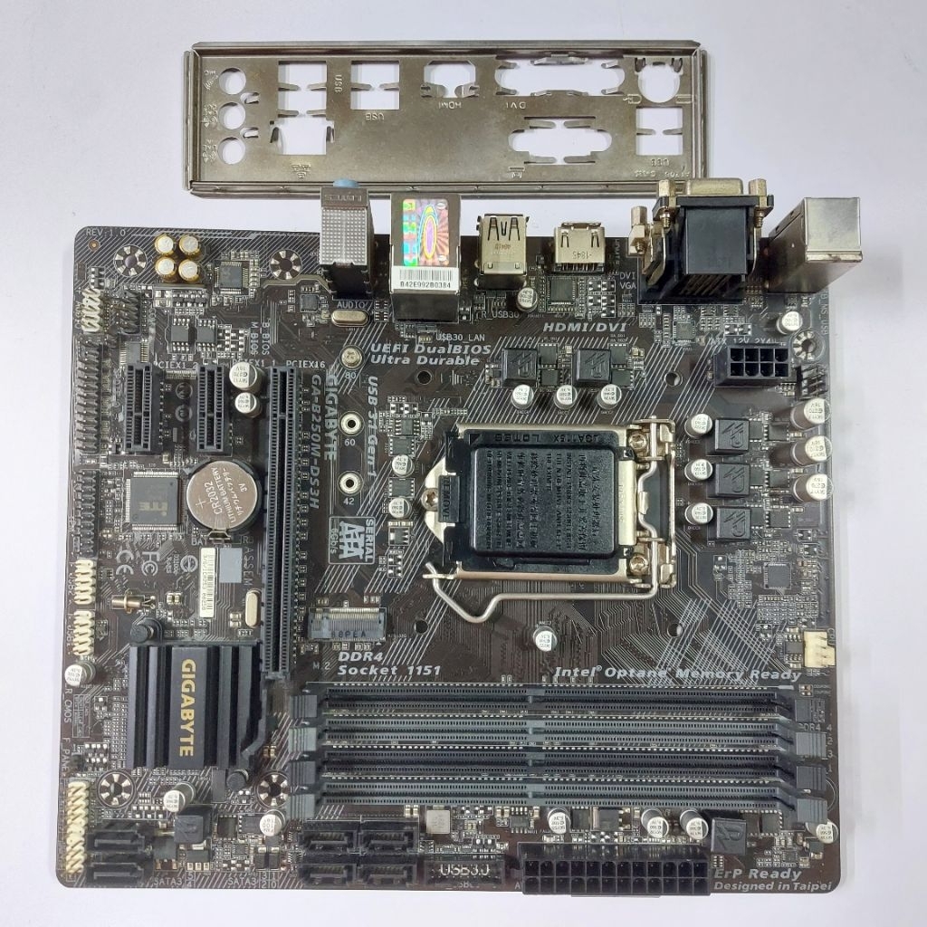 Scudo I/O Posteriore Per Scheda Madre GIGABYTE GA-B250M-DS3H - Piastra Porte Nuova
