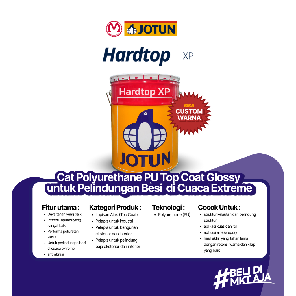 Jual Jotun Hardtop XP Top Coat Polyurethane PU Glossy untuk Pelindungan ...