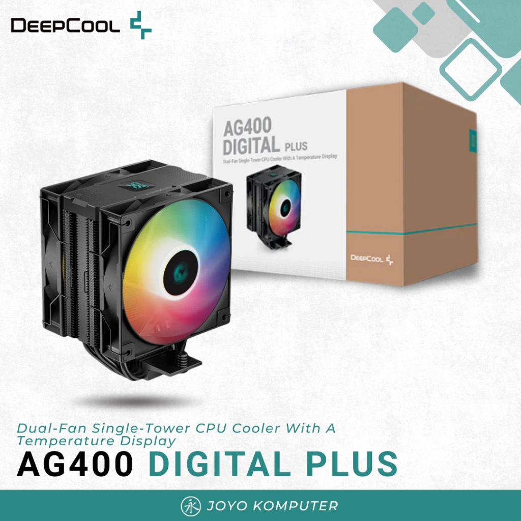 Jual Deepcool AG400 Digital Plus Dual-Fan Single-Tower CPU Cooler With ...