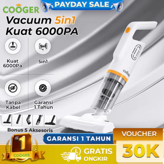 COOGER Vacum  Cleaner 5IN1 Alat Penyedot Debu Lantai Dengan Daya Hisap Kuat Vacuum Cleaner Serbaguna Dengan Gagang Putih