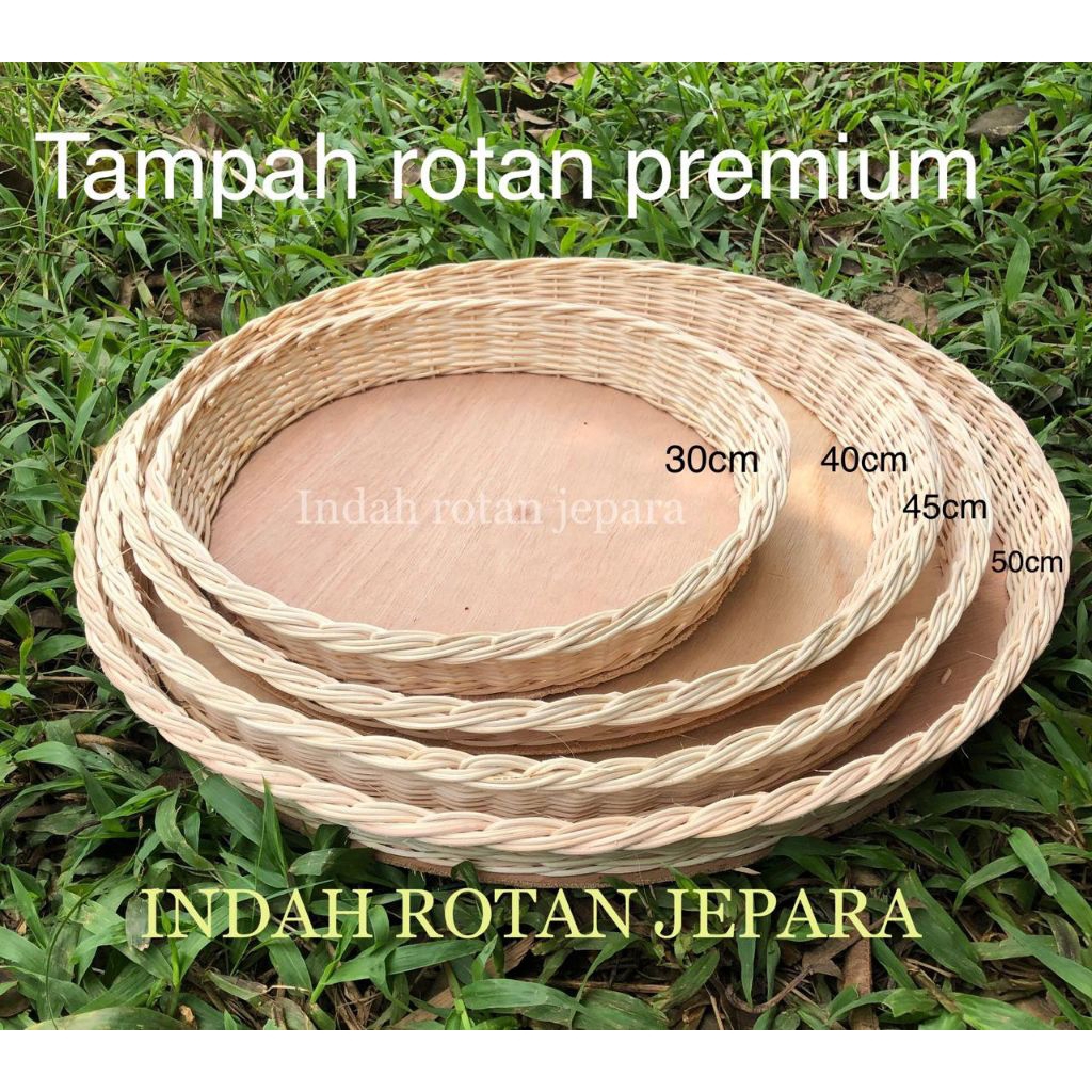 Jual Tampah rotan bulat premium 30cm,35cm,40cm,45cm dam 50cm | Shopee ...