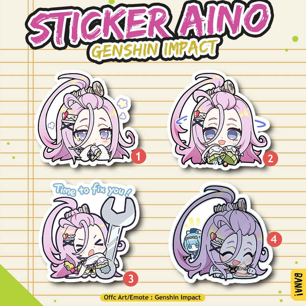 Jual Stiker AINO Genshin Impact Stiker Anime Waterproof | BANA | Shopee ...