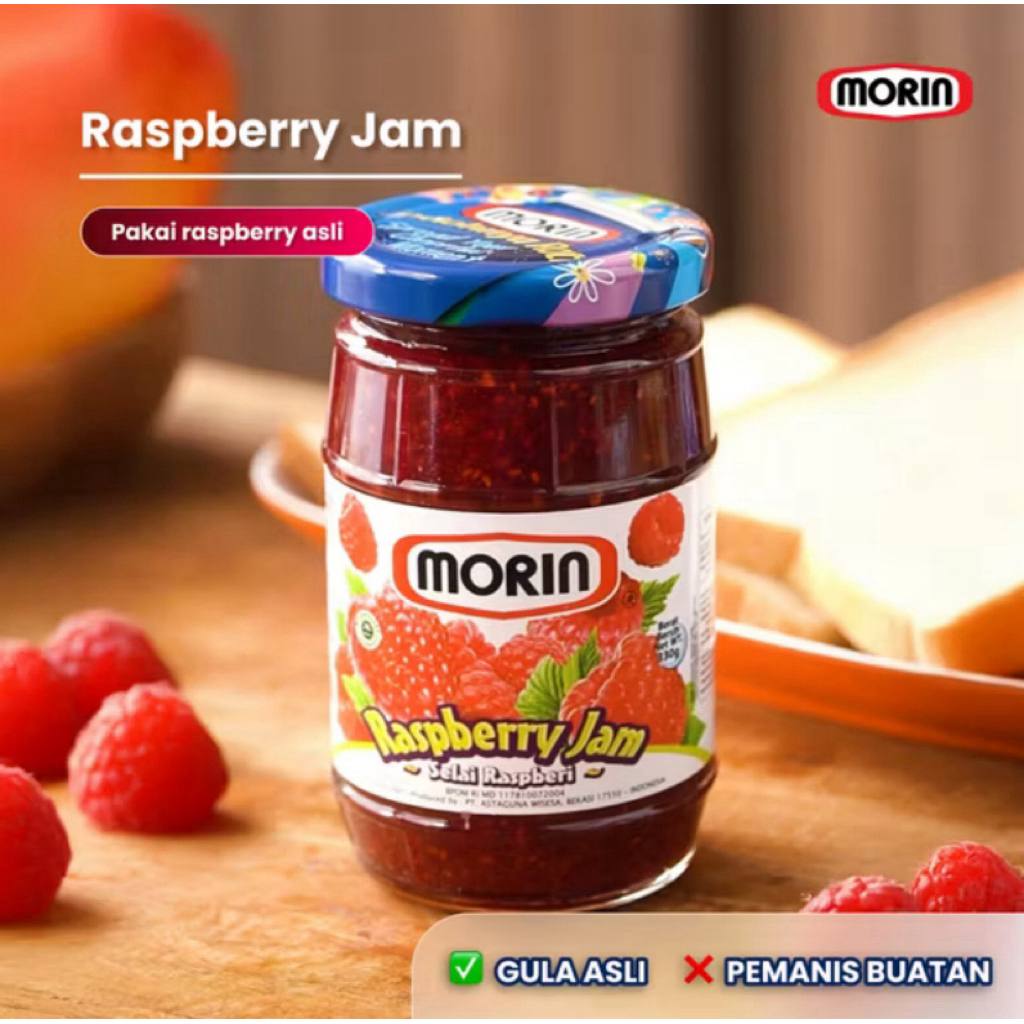 Jual Morin Raspberry Jam 330g – Selai Raspberry Premium | Asam Manis ...