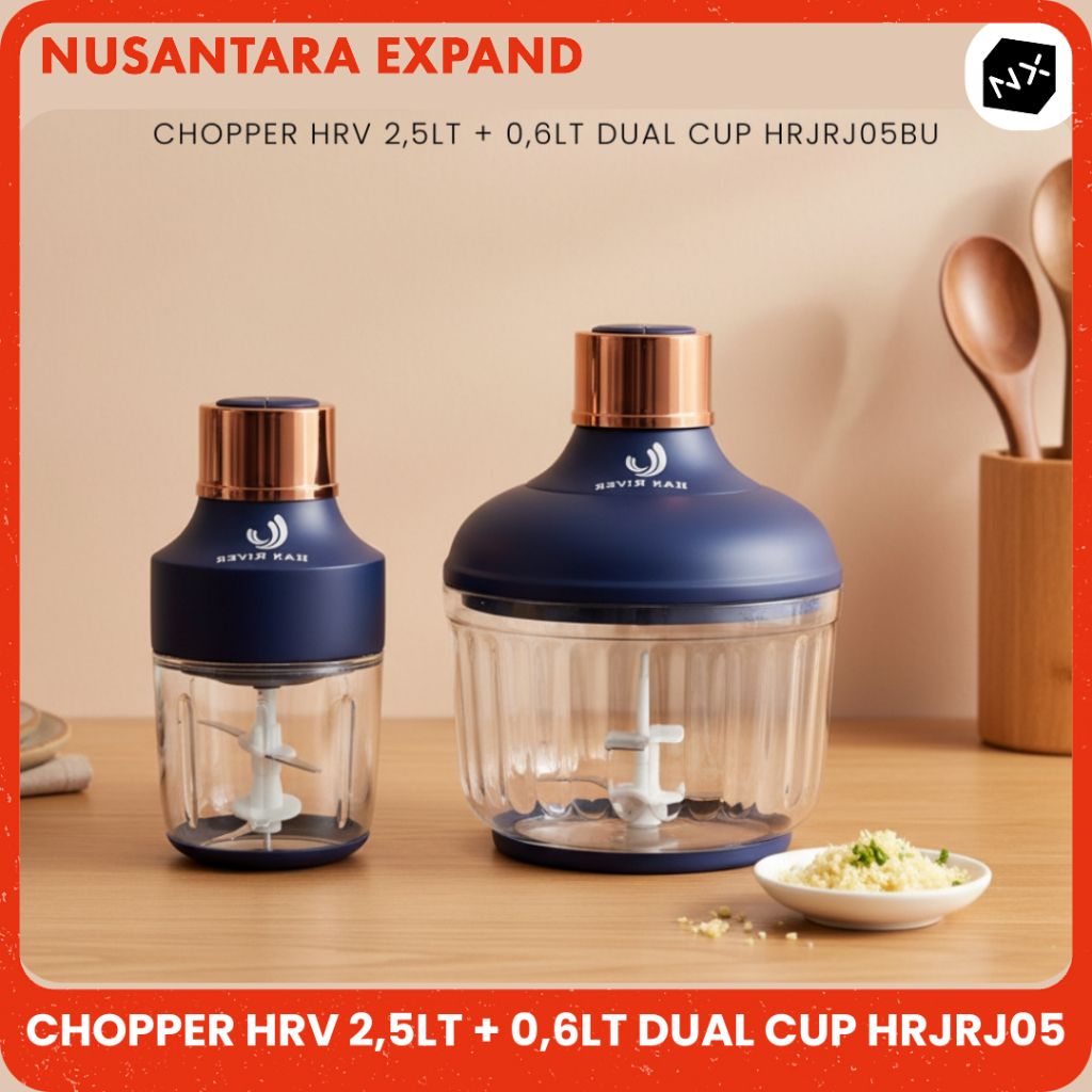 Jual HAN RIVER Chopper 2.5L+0.6L Dual Cup Blender Elektrik Food ...