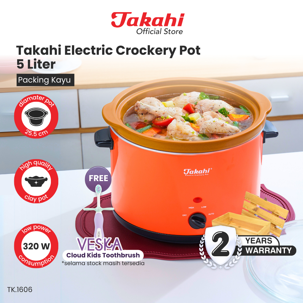 Jual Takahi Electric Crockery Pot Liter (INCLUDE PALET) Slow