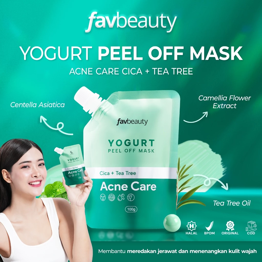 Kemasan Fav Beauty Yogurt Peel Off Mask yang cantik dan estetik