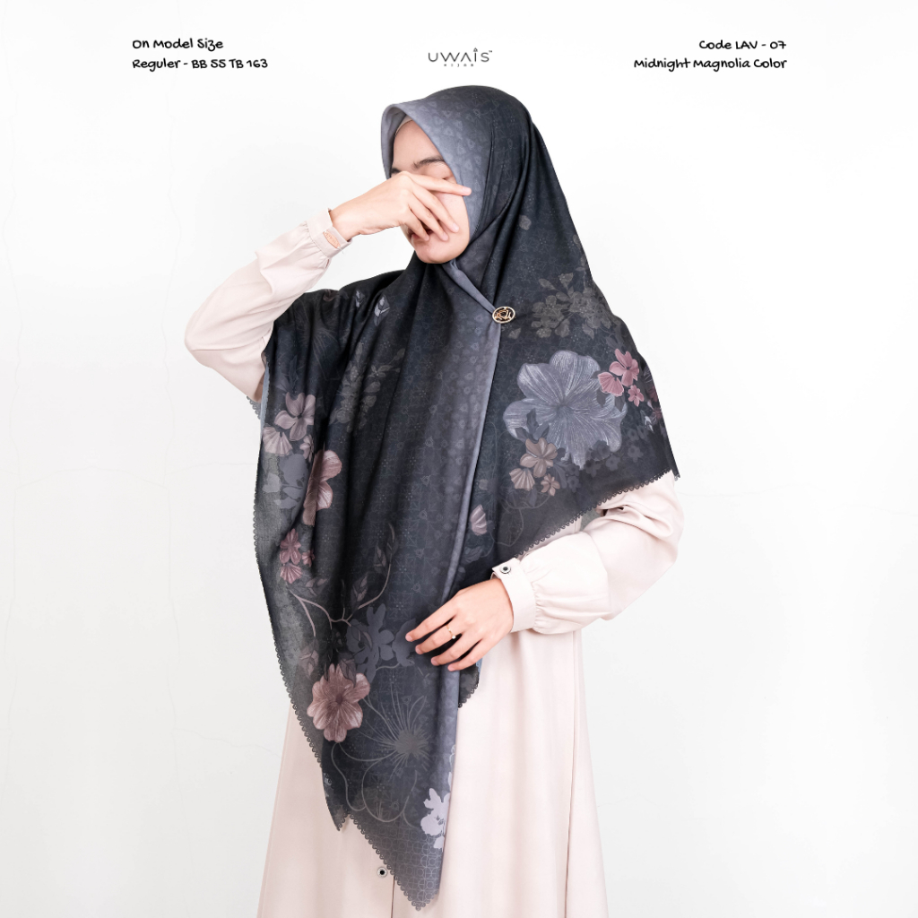Uwais Laviora Scarf Series Original Kerudung Segi Empat Voal Ultrafine Lasercut Premium Hijab Motif