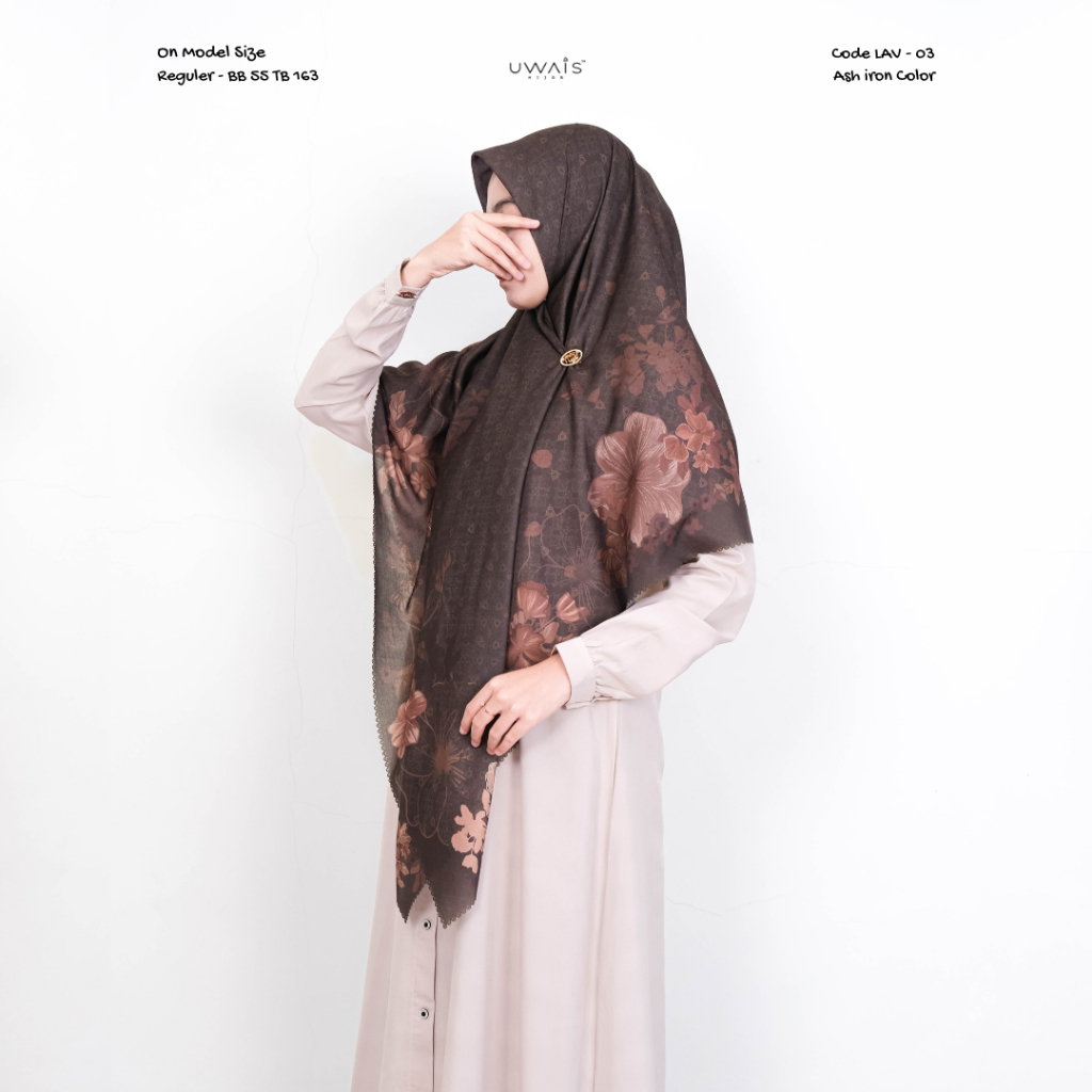 Uwais Laviora Scarf Series Original Kerudung Segi Empat Voal Ultrafine Lasercut Premium Hijab Motif