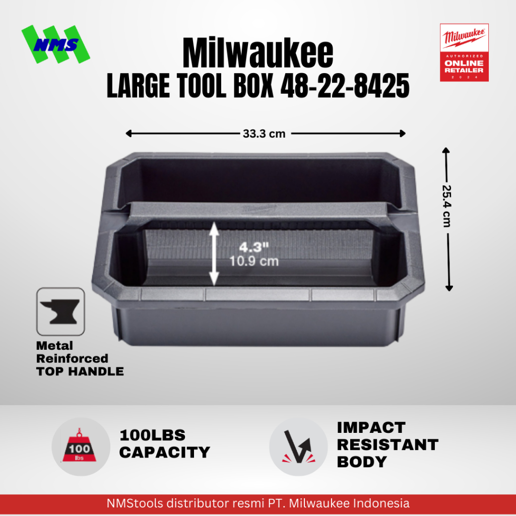 Jual Milwaukee Box Perkakas Serbaguna Toolkit PACKOUT Large Toolbox 48 ...
