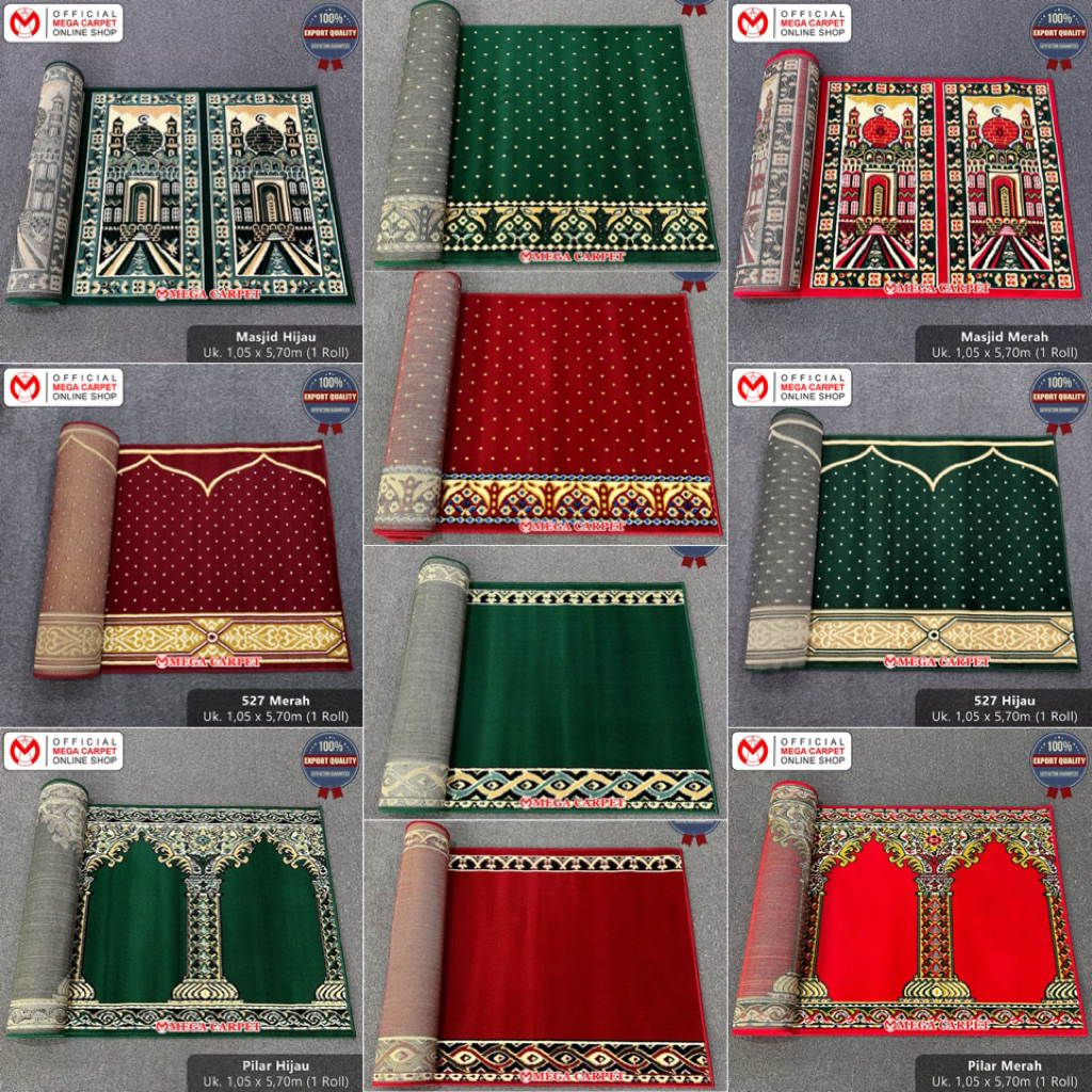 Jual Sajadah Rol Medeena / Karpet Masjid Mushola (1 Rol ukuran 1,05 x 5 ...