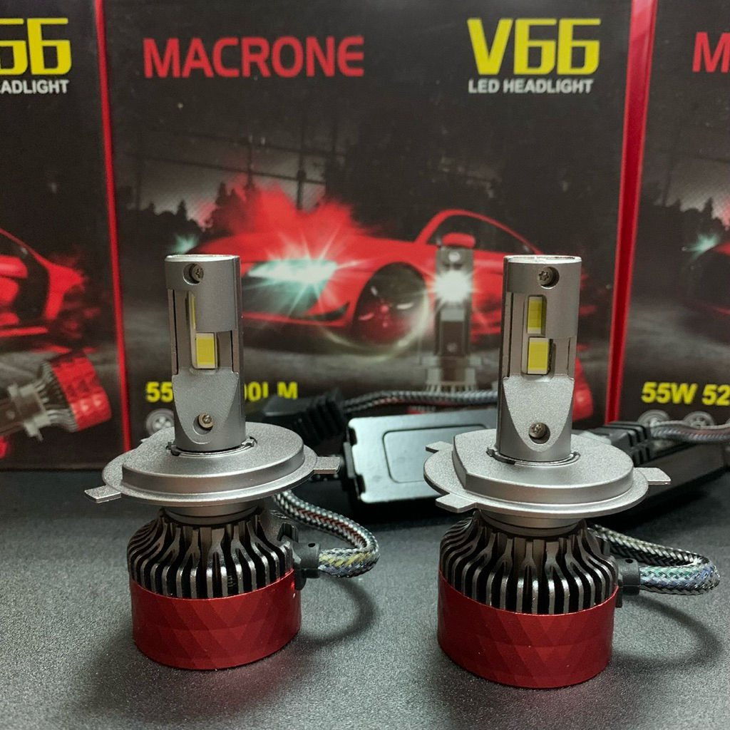 Jual lampu led mobil 55 watt macrone v66 lumens 5200 pnp tersedia soket ...