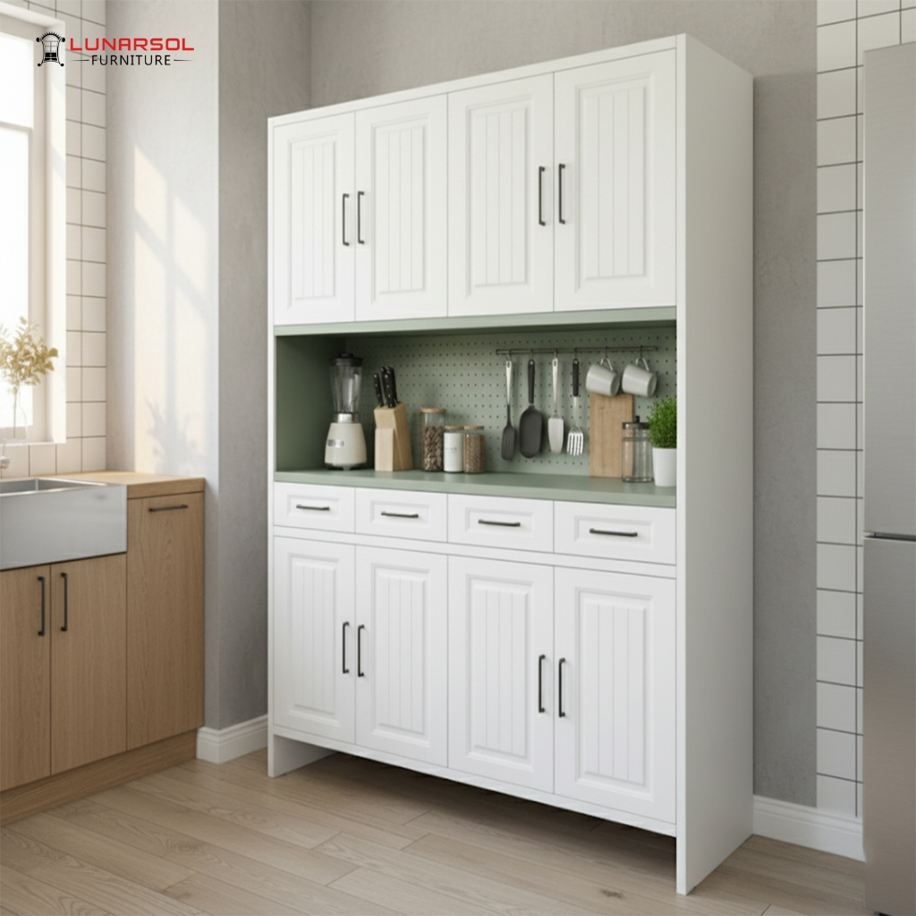LUNARSOL Full Metal Kitchen Set - Lemari Dapur Besi Anti Rayap 120/160cm
