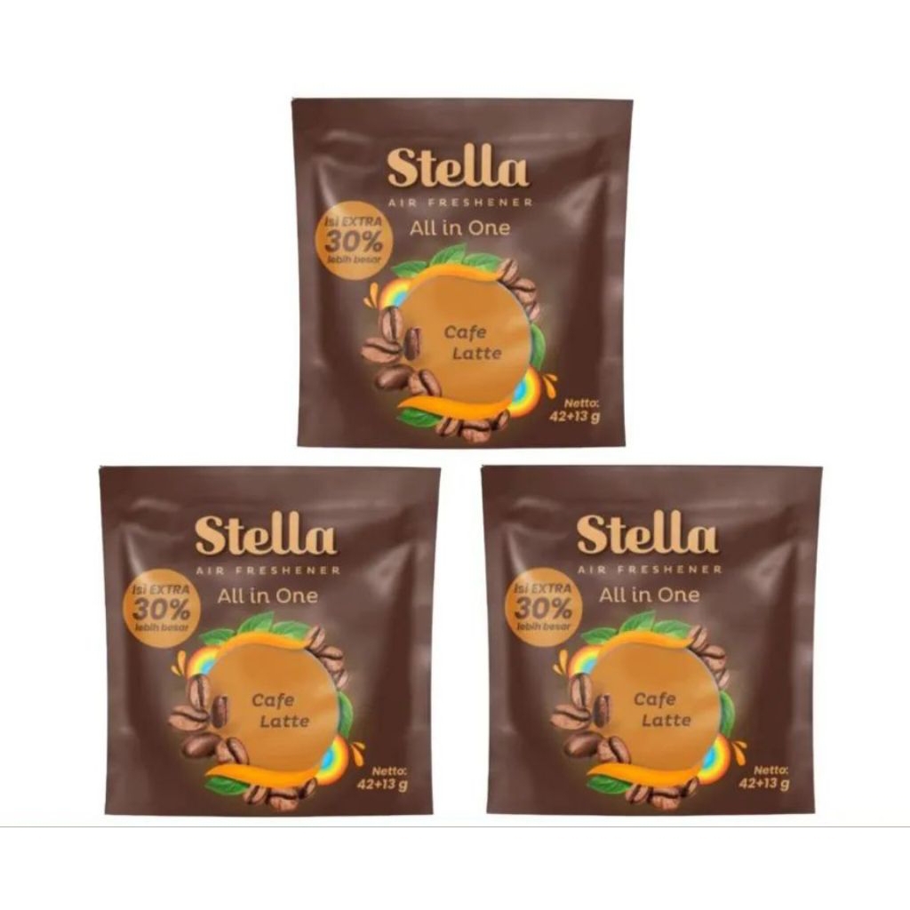 Jual Triple Pack STELLA ALL IN ONE Coffe Latte 42+13gr / pengharum ...