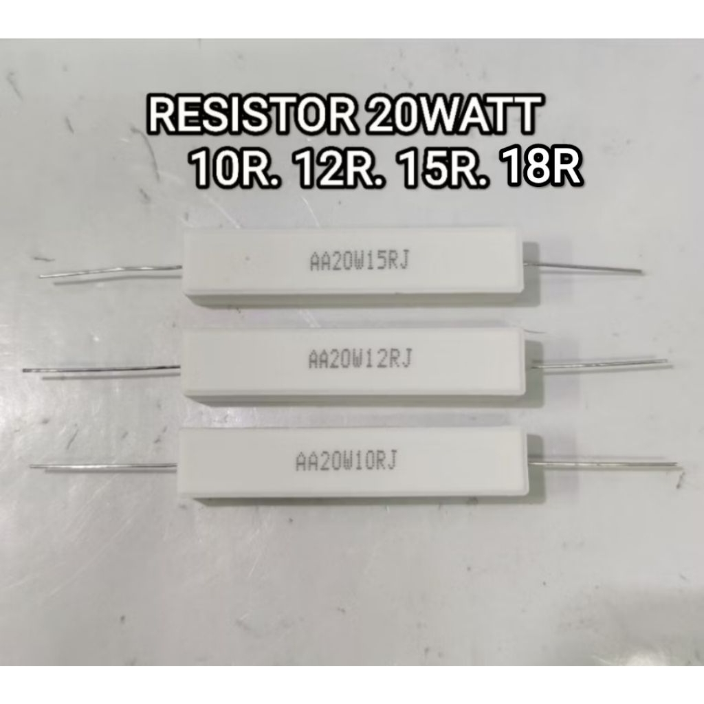Jual RESISTOR 20 WATT Ukuran 10 ohm. 12 ohm. 15 ohm. 18ohm. | Shopee ...
