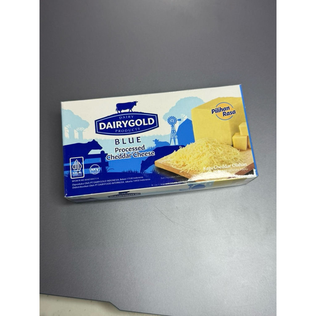 Jual DAIRYGOLD BLUE PROCESSED CHEDDAR CHEESE 160gr | Shopee Indonesia
