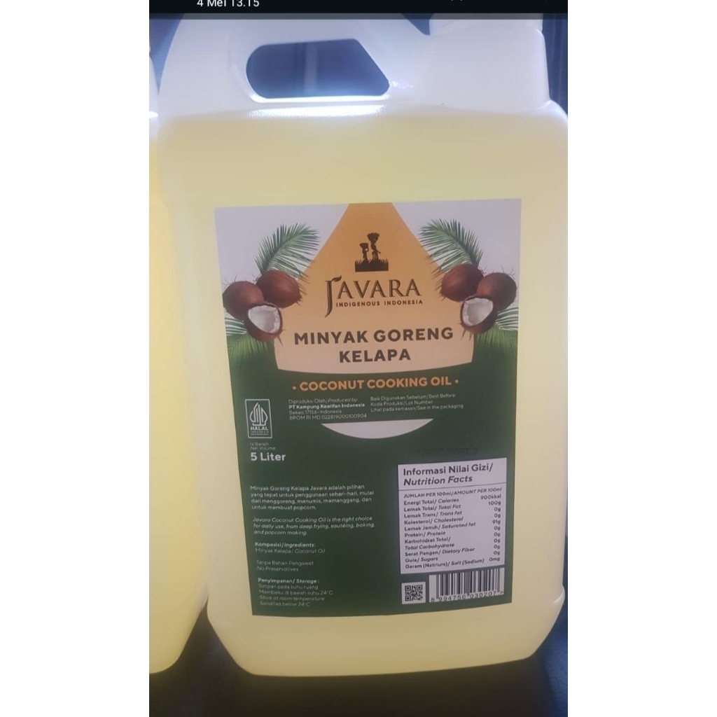 Jual Javara Coconut Oil 5L ( Non Organik ) | Shopee Indonesia