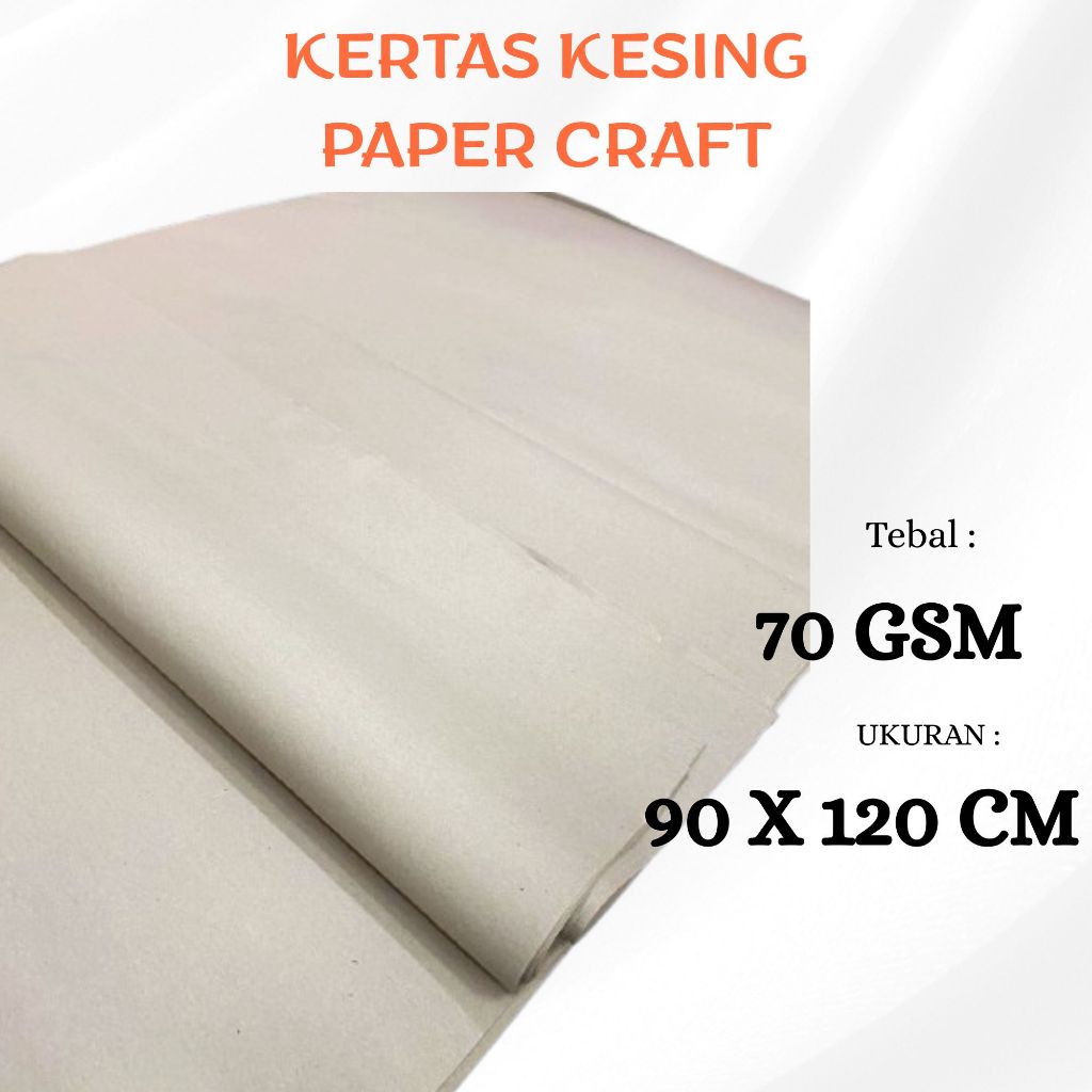 Jual (1 PLANO) KERTAS KESING / KERTAS SAMSON / PAPER CRAFT 70 GSM ...