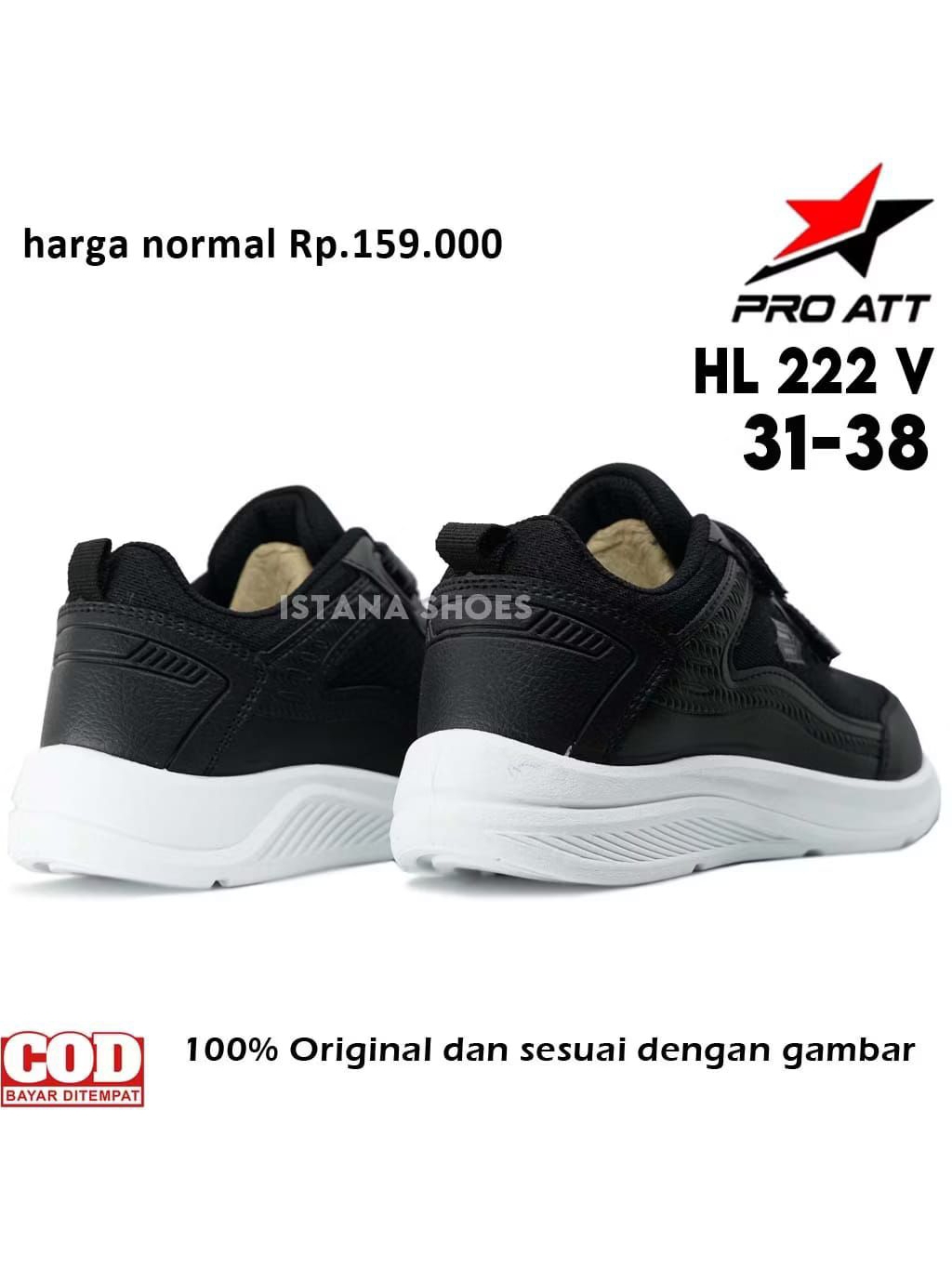 Jual Sepatu PROATT original sepatu sekolah Sepatu perekat sepatu PAUD ...
