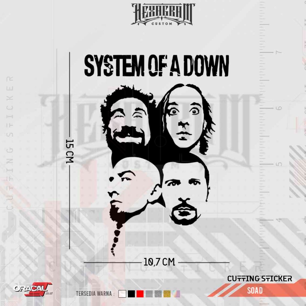 Jual Cutting Sticker Sistem of A Down Silhoutte | Stiker Cutting Band ...