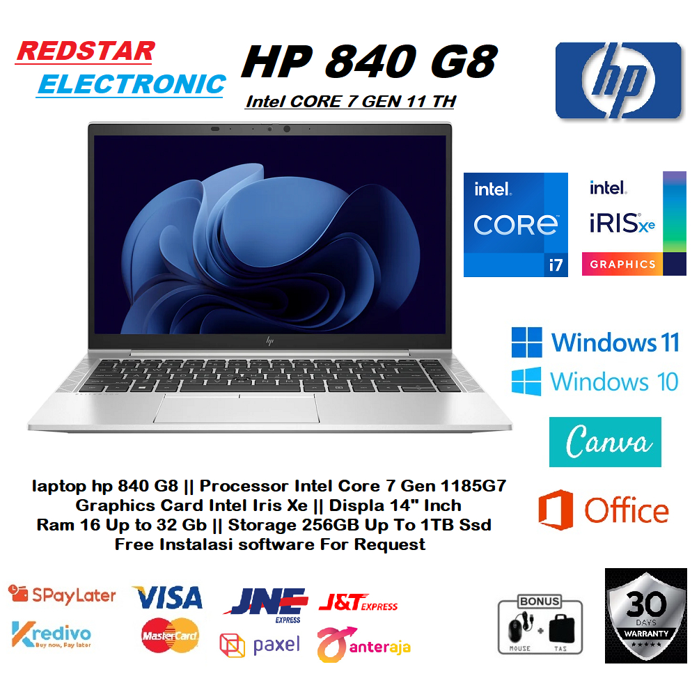 Jual SPEK TINGGI LAPTOP HP ELITEBOOK 840 G8 I7 Gen 11th Ram 16GB - 32GB ...