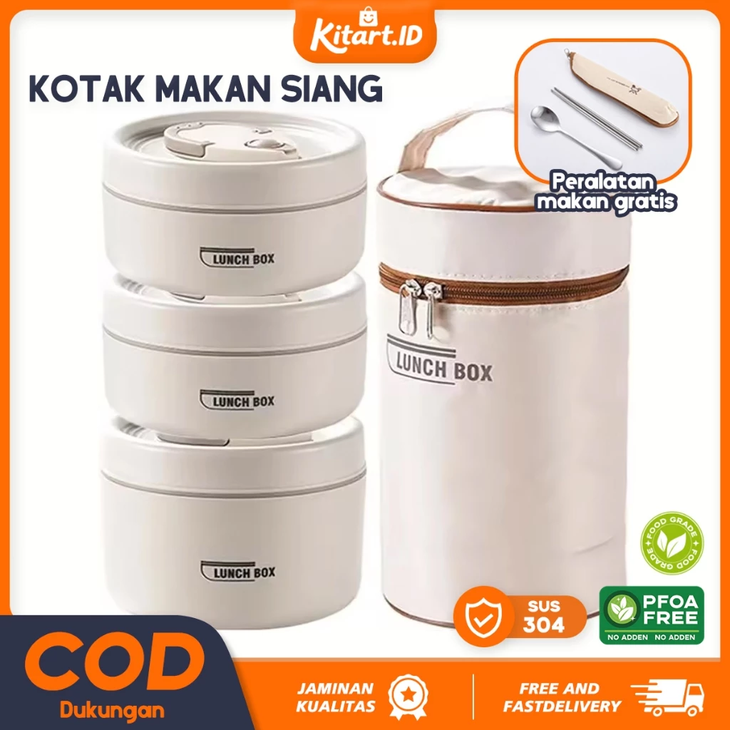 Tempat Bekal Makanan Tahan Panas Termos Sup Penyimpanan Makan Anti Tumpah Lunch Box/kotak makan siang