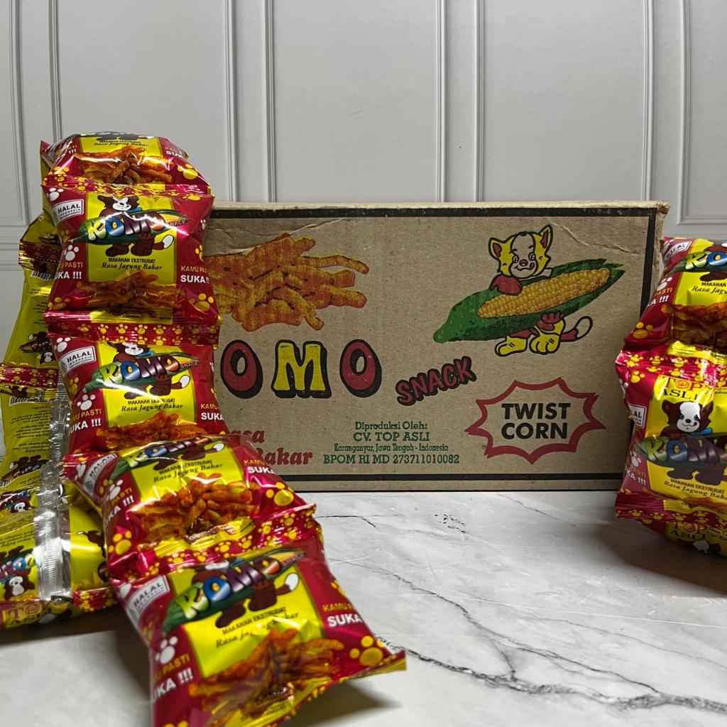 Jual Komo Snack Twist Corn renteng karton ( 4rtng x 10pcs x6gr ...
