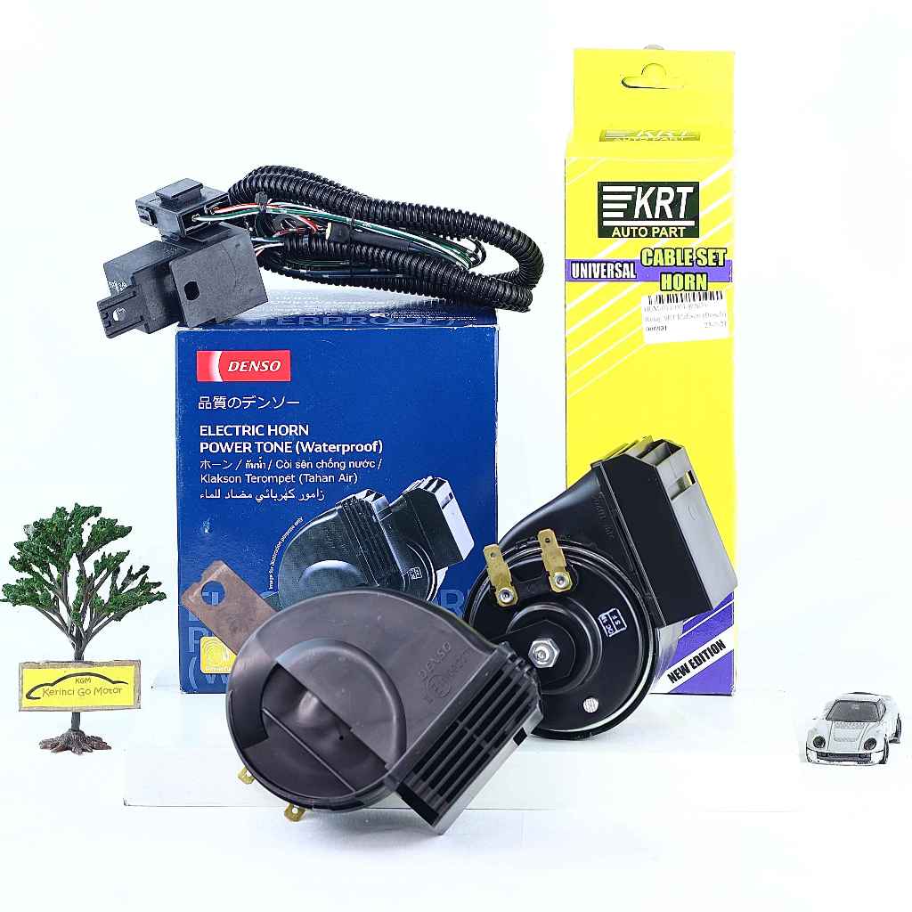 Jual PAKET Denso 3390 KRT Klakson Keong Waterproof 12 Volt Double Soket ...