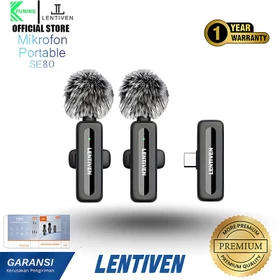 PUNING LENTIVEN Wireless Microphone Mic Wireless Clip On Microphone Mikrofon Lavalier HP Plug