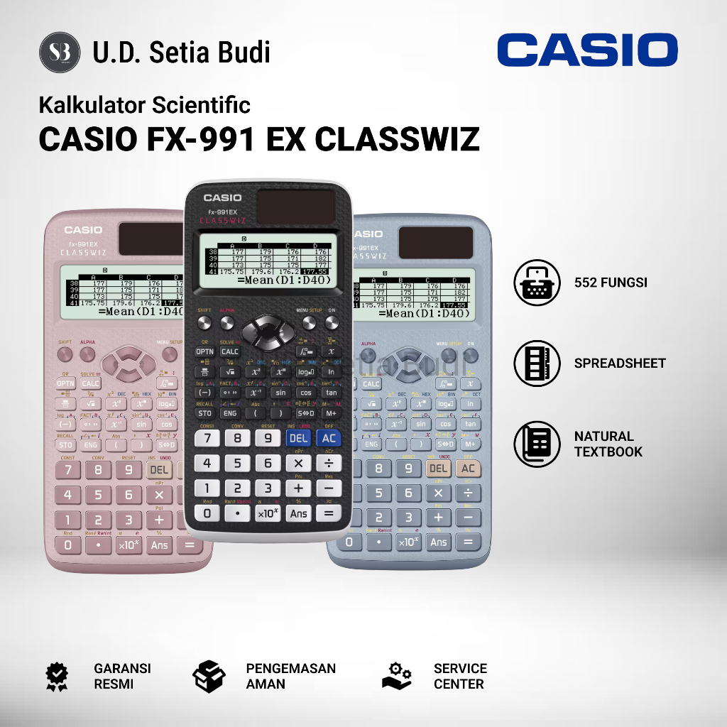 Kalkulator Scientific Casio FX-991EX Classwiz Asli dan Bergaransi