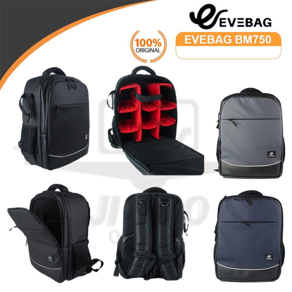 Jual EVEBAG BM 750 Tas Camera Backpack Waterproof for DSLR Mirrorless ...