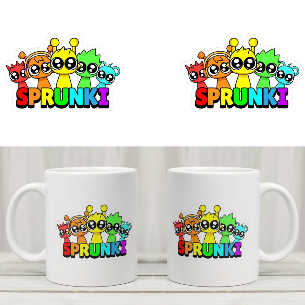 Jual Mug Gelas Sprunkies Cute Characters Sticker Kado Hadiah | Shopee ...