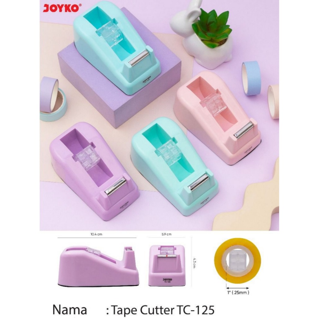Jual JOYKO Tape Cutter Tape Dispenser Pemotong Pita Perekat TC-125 ...