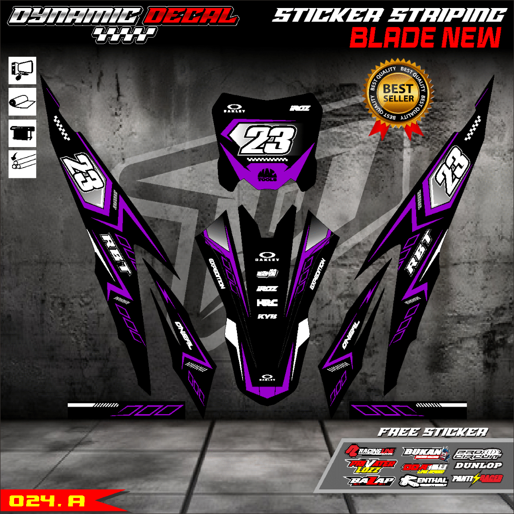 Jual (COD) Sticker Striping RBT BLADE NEW 125 - Motor RBT Bebek Modif ...